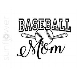 Baseball Mom Svg Cut Files | Baseball T-Shirt Downloads | Baseball T-Shirt Svg Cut Files Dxf Pdf Silhouette Art | Sports