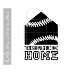 Baseball Quote No Place Like Home Svg Sign Art Cut File Sports Downloads | Baseball Party Svg Dxf Pdf Silhouette Art SC1