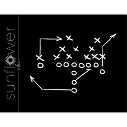 Chalkboard White Football Playbook Art Svg Png Dxf Eps Pdf Cut File Clipart Downloads | Football Cricut Silhouette Art S
