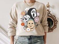 Horror movie Halloween PNG, Scream Jason Spooky Shirt Design PNG, Halloween png, Groovy sublimation, Retro Halloween png