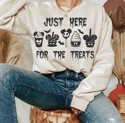 Just Here For The Treats SVG, Kids Halloween SVG, Carnival Food, Trick Or Treat, Spooky Vibes, Fall, Png Files For Subli