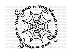 Boo svg halloween, Bo to you svg, Bat svg halloween, Spider web svg, halloween monogram svg, Boo with Spider and Web