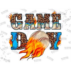 Game Day Baseball Flame Ball PNG, Game Day Baseball PNG Image, Baseball Game Day Sublimation, Baseball Sublimation, Subl