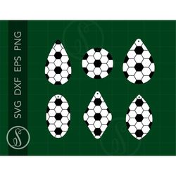 Soccer Earrings SVG Download | Soccer Earring Template Cut Files | Soccer Earrings Laser Cut Svg Jpg Eps Png Dxf SC1112