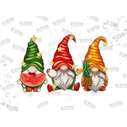 Gnomes Watermelon Coconut Mango Pineapple Png, Summer Gnomes Png Sublimation Design, Cute Gnomes Png, Hand Drawn Gnomes
