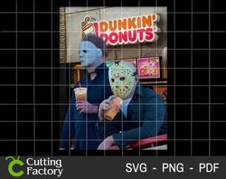 Halloween Dunkin Donuts PNG, Halloween Png, Horror Character Png, Halloween Killer Png, Halloween TShirt Sublimation Des