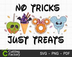 No Trick Just Freats SVG, Halloween Svg, Head Mouse Svg, Spooky Vibes Svg, Snack Goals Svg, Halloween Carnival Food, Dig