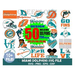 Miami Dolphins SVG file, Dolphins Logo SVG Files Bundle