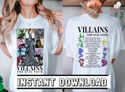 Villains Eras Style Digital Design, Villains Evil Tour PNG, Eras Tour Midnights, Villains Princess, Villains Evil Eras T