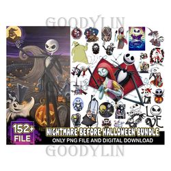 152 Nightmare Before Halloween PNG Bundle