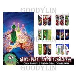 6 Files Grinch Part11 Bundle Tumbler Png, Grinch Tumber Png, Christmas Png, Grinch Png, Skinny Tumbler 20oz, 20oz Design