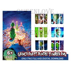 6 Files Grinch Part5 Bundle Tumbler Png, Grinch Tumber Png, Christmas Png, Grinch Png, Skinny Tumbler 20oz, 20oz Design,