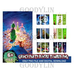 6 Files Grinch Part4 Bundle Tumbler Png, Grinch Tumber Png, Christmas Png, Grinch Png, Skinny Tumbler 20oz, 20oz Design,