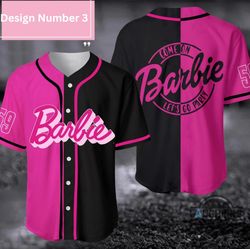 barbie jersey shirt, barbie baseball jersey barbie t shirt womens best come on lets go party shirts gifts for mens coupl
