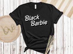 black barbie, barbie shirt, birthday party shirt, party girls shirt, doll baby girl, birthday crew shirt, girls shirt, b