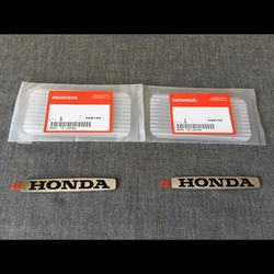 Honda Genuine Black & Chrome Front Fender Emblems Badges for S2000