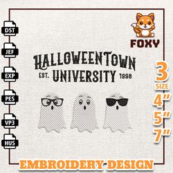 Spooky Halloween Embroidery Design, Instant Download, Halloween Town University Embroidery Design, Hello Spooky Embroide