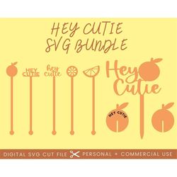 Hey Cutie Orange SVG Cake Topper | Baby Shower Orange Svg | Orange | Mandarin | Citrus | Orange Birthday Svg | Mandarin