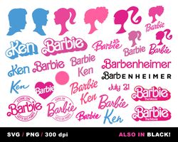 Barbie 30 SVG, Barbie Doll, Cricut Layered SVG Files, Clipart Files, Barbie Mega Bundle, Barbie Oppenheimer, Barbenheime