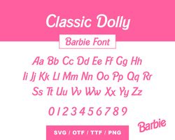 Dolly Font Bundle SVG, Pink Dolly Font Alphabet, Barbi Font, Barb Letters Logo, Pink Princess Font, OTF TTF, Digital Dow