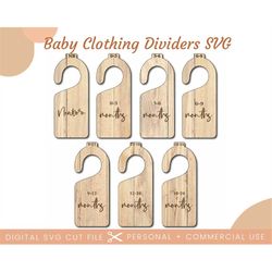 nursery baby clothing hangers svg | nursery organization | baby closet dividers digital file | baby laser cut file | nur