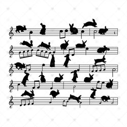 Rabbits, music, strings, rabbit svg, rabbit lover, music lover, gift for friend,Png, Dxf, Eps