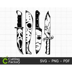 Horror Movie Knives SVG, Halloween Svg, Halloween Png, Spooky Svg, Horror Movie Characters Svg, Scary Movie Svg, Hallowe