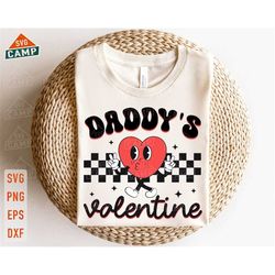Daddy's Valentine Svg, Groovy Valentine Svg, kids Valentine Svg, Mini Valentine Svg, Daddy Valentine, Retro Valentine, V