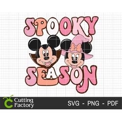 Spooky Season SVG, Mouse Couple Svg, Halloween Svg, Halloween Png, Trick Or Treat Svg, Trendy Halloween Svg, Digital Dow