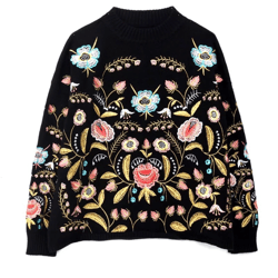 Embroidery Heavy Industry Flower Embroidery Top