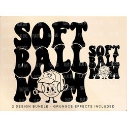 softball mom png svg, softball mama svg png, retro softball funny design, softball sublimation cut file, softball vibes