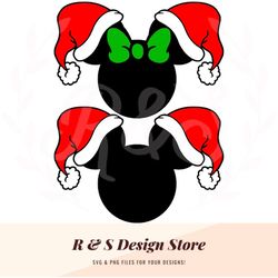 mouse christmas hats, svg, png