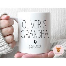 Grandpa 1 - Custom Grandpa Name Mug, Custom Gift For Grandpa, First Grandpa Gift, Pregnancy Announcement, Father's Day C