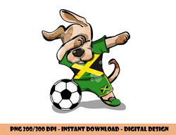 Dabbing Dog Jamaica Soccer Jamaican Flag Football Lover Gift png, sublimation copy