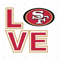 Love Sanfrancisco 49ers svg