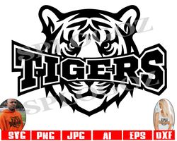 Tigers svg, Tiger svg, Tigers mascot svg, cricut silhouette files, Tigers png, Tigers school spirit svg, Tigers logo, Ti