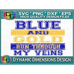 my heart belongs to the blue and gold svg, cutting file, sports png, football, cricut and silhouette, blue and gold svg,
