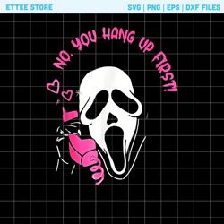 Ghostface Calling Png, Scream Halloween Png, No You Hang Up First Png, Scream You Hang Up Png, Funny Ghost Halloween Png