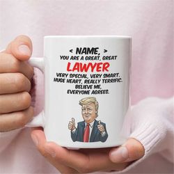 Personalized Gift For Lawyer, Lawyer Trump Funny Gift, Lawyer Birthday Gift, Lawyer Gift, Lawyer Mug, Funny Gift For Law