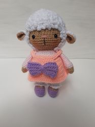 Hand crochet Soft Lamb Stuffed toys Plush toys Animals Knit Gift Home Decor Handmade