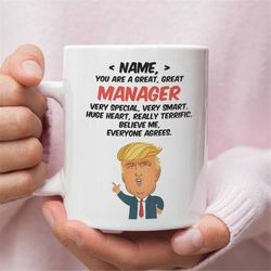 Personalized Gift For Manager, Manager Trump Funny Gift, Manager Birthday Gift, Manager Gift, Manager Mug, Funny Gift Fo