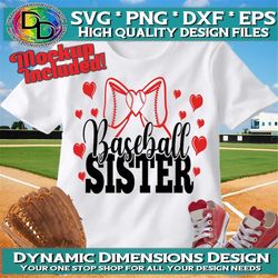 Baseball SVG, Baseball Sister svg, baseball SVG, bow svg, baseball clipart, baseball bow, Cut file, Baseball mom, Cricut