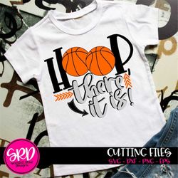 Basketball SVG, Hoop There it Is svg, Basketball shirt, svg cut files, Basketball Mom svg, Basketball Life, cameo files,