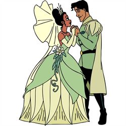 QualityPerfectionUS Digital Download - The Princess and the Frog Tiana and Prince Naveen - PNG, SVG File for Cricut, HTV