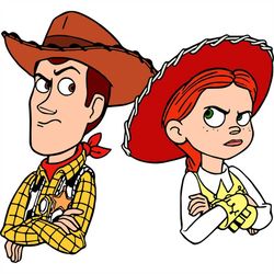 QualityPerfectionUS Digital Download - Toy Story Woody and Jessie - PNG, SVG File for Cricut, HTV, Instant Download
