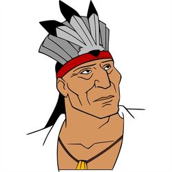 QualityPerfectionUS Digital Download - Pocahontas Chief Powhatan - PNG, SVG File for Cricut, HTV, Instant Download