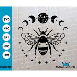 bee svg, honey bee svg, honey svg bee quotes svg Crescent Night Moon png dxf  for Cricut Design Space/Silhouette Studio