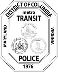 Emblem of the Metro Transit Police Department line art vector file cnc engraving, cricut, vinyl file