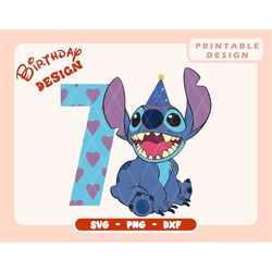Birthday Svg | Lilo And Stitch Svg | Birthday Girl Png | Stitch Birthday Png | Stitch Pack | Cricut File | Layered Files