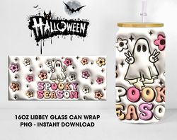 Spooky Cute Ghouls 16oz Can Glass Wrap, Spooky Season 16oz Libbey Glass Wrap, Halloween Glass Wrap Digital Design, Digit